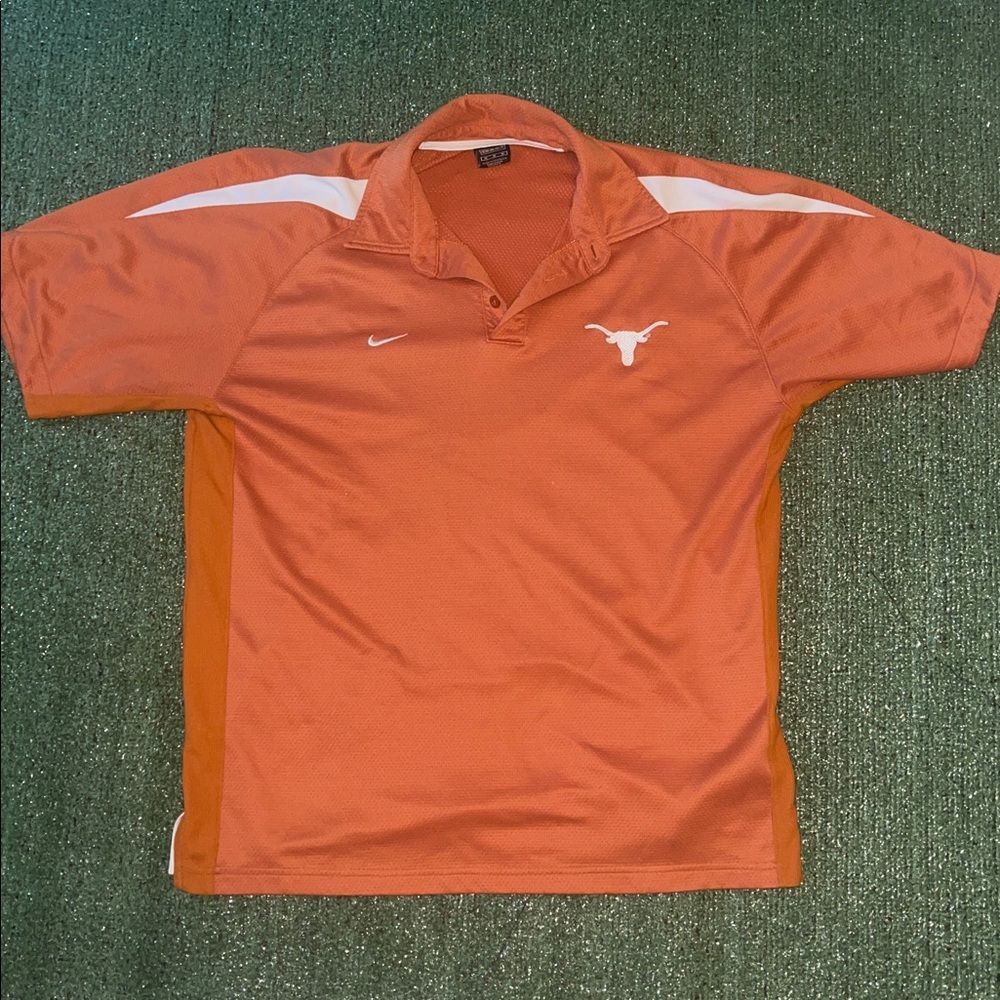 Vintage Nike Red Tag Longhorns University of Texas Collared Shirt - Med
